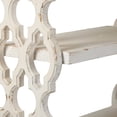 thumbnail image 6 of Royard Oaktree Distressed Console Table, Antique White Entryway Table w/Wood Carvings & 2 Shelves, 6 of 7