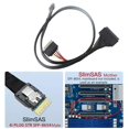 thumbnail image 3 of Cable adaptador PCIE4.0 SlimSAS SFF8654 4i a SFF8639 U.2 con cable de alimentación SATA, 3 of 5