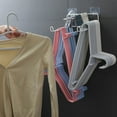 thumbnail image 4 of Hangers Organizer Rack Clothes Storage Holder Stacker Wall Mounted Hanger Holder for Closet Bedroom Black, 4 of 8