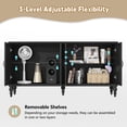 thumbnail image 2 of CBJCBJ 63" Mid Century Retro Sideboard Buffet Cabinet 4 Door, Accent Cabinet for Dining Room, Black, 2 of 9