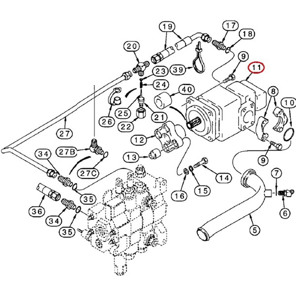 87433897 New Loader Backhoe Hydraulic Pump Fits Case 580SL Series I