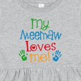 thumbnail image 4 of Inktastic Me Meemaw Loves Me Cute Girls Baby Dress, 4 of 5