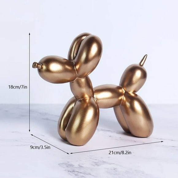 NORTHEUINS-figuritas de perro de globo nórdico para Interior  accesorios de decoración de resina para Doggy  entrada del hogar  sala de estar  escritorio  regalos