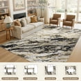 thumbnail image 5 of MICGEEK 8x10 Washable Area Rugs for Living Room, Modern Abstract Printed Rug, Vacuum-Friendly, Non Slip Indoor Rug for Bedroom Dining Room Home Decor Carpet, Black/Gold, 5 of 10