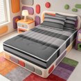 thumbnail image 2 of Erosebridal Line Art Zipper Twin Comforter Sets with Fitted Sheet and 2 Pillowcases,Boho Striped Zipper Bedding Set,Light Gray Reversible,4-Piece, 2 of 7