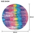 thumbnail image 6 of Colorful Tie Dye Pattern Round Tablecloth 60"x60",Wrinkle Wipeable Table Cloth for Kitchen Dining Room Picnic Patio Party, 6 of 6