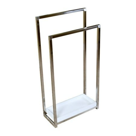 Kingston Brass Pedestal 2 Tier Towel Rack With Wood Case Walmart Com Walmart Com