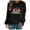 Black, variant on IROINNID Women's Long Sleeve Sweatshirt Round Neck Mid-Length Casual Christmas Print Sweater, Black