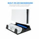 thumbnail image 3 of Base de refrigeración multifuncional para PS5 con doble base de carga para mandos de PlayStation 5, soporte para auriculares y almacenamiento de discos, 3 of 9