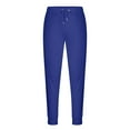 thumbnail image 6 of WREESH Men's Sweatpants Solid Color Sport Loose Pleated Small Legs Lace-Up Solid Color Full Length Pants Blue, 6 of 6