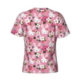 thumbnail image 6 of Vsdgher Rose Rabbit Print Men's Dry Fit Mesh Athletic Shirts Moisture Wicking Tennis T-Shirt Tops, 6 of 9