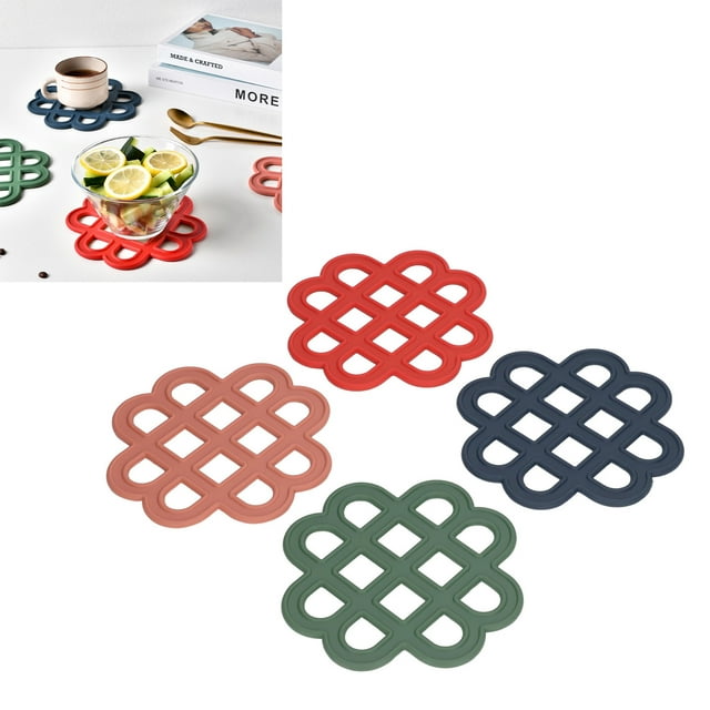 Almohadilla de Trivada de Silicona, Portavasos hueco de la almohadilla resistente a la almohadilla de la almohadilla 4 piezas de porcelana para la cocina para la cocina