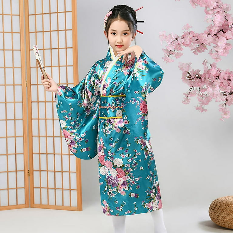 Girls Sleepwear Robes Girls Japanese Traditional Dress Kimono