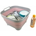 thumbnail image 5 of SAMMART 10L (2.6 gallons) Collapsible Plastic Dishpan with Draining Plug - Portable Washing Tub/Basin - Foldable Tub - Space Saving Kitchen Storage, 5 of 5