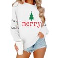 thumbnail image 4 of Merry Sweatshirts for Women, Long-Sleeved Merry Christmas Printed Top, 4 of 8
