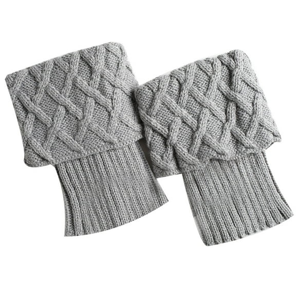 1 Paire de Chaussettes d'Hiver en Crochet pour Femmes, Chaussettes de Bottes Tricotées, Chauffe-Jambes Unis, Filles Dames