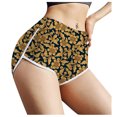 thumbnail image 3 of Gibobby Shorts Gym Mujer Pantalones elásticos para mujer, mallas deportivas de cintura elástica, pantalones de Yoga estampados(Amarillo, XXL), 3 of 5