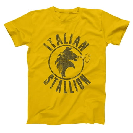 Water Stallion T-shirt - Italian Stallion Small Gold Basic Men's T-Shirt