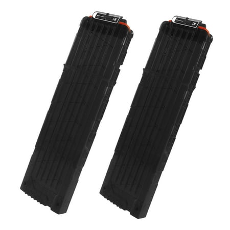 BOROLA 2 Pack 18-Darts Quick Reload Magazine Clips Compatible for NERF Elite Blasters Soft Dart Clip for Toy Gun(Black Transparent)