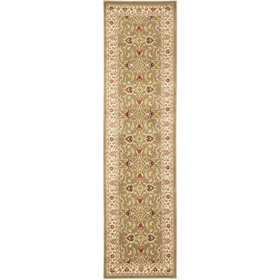 SAFAVIEH Lyndhurst Miah Floral Border Area Rug, Green/Ivory, 4' x 6'