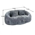 thumbnail image 4 of Bean Bag Chair, Lazy Sofa Chair with Pillows and Armrests, Durable Comfort Lounger High Back Bean Bag Chair Couch for Adults Kids Bedroom Living Room Playroom, Gray, 4 of 7