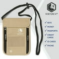 thumbnail image 2 of VENTURE 4TH Neck Pouch Travel Wallet - RFID Blocking Passport Holder - Beige, 2 of 8