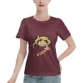 thumbnail image 1 of Women's Basic Short Sleeve T-Shirt One Piece Luffy, 1 of 6
