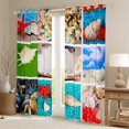 thumbnail image 2 of Hawaii Beach Decor Blackout&nbsp;Curtains Patchwork Red Starfish Curtains&nbsp;&&nbsp;Drapes for Women Adults Boys,Blue Ocean Curtains Conch Shell Tropical Sand Sea Animal Beach Room Decor, 2 of 6