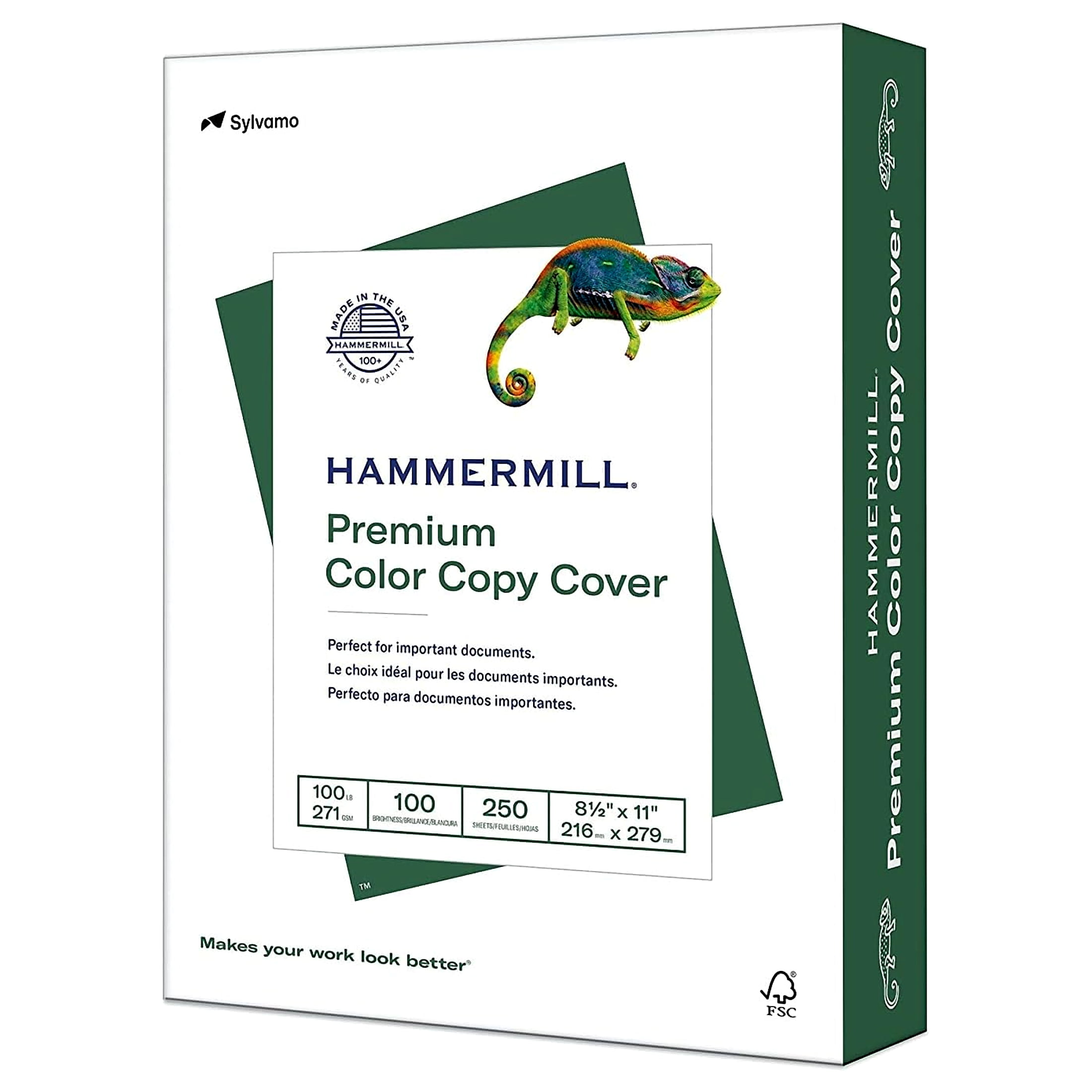 Hammermill Copier Digital Cover Stock, 100 lbs., 8 1/2 x 11, Photo White, 1500 Sheets