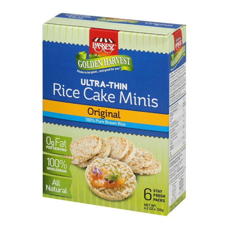 Paskesz Golden Harvest Rice Cake Minis Original Packs - 6 CT