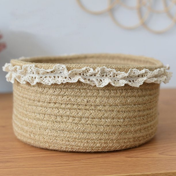 Woven Storage Basket for Toilet Tank Top,Rustic Farmhouse Bathroom