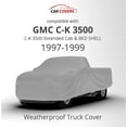 thumbnail image 2 of Weatherproof Truck Cover Compatible with 1997-1999 GMC C-K 3500 Extended Cab & Camper Shell - 5L Outdoor & Indoor - Protect from Rain, Snow, Hail, Sun - Theft Cable Lock, Bag & Wind Straps, 2 of 9