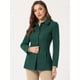 thumbnail image 2 of Abrigo de mujer Allegra K con cuello ponit gabardina de un solo pecho Verde Oscuro L, 2 of 5