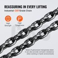 thumbnail image 6 of 1/2 Ton/1100 LBS Hand Chain Hoist 10 FT Come Along, 1100 lbs Capacity G80 Galvanized Carbon Steel with Double-Pawl Brake, Auto Chain Leading & 360° Rotation Hook, for Garage Factory Dock, 6 of 7