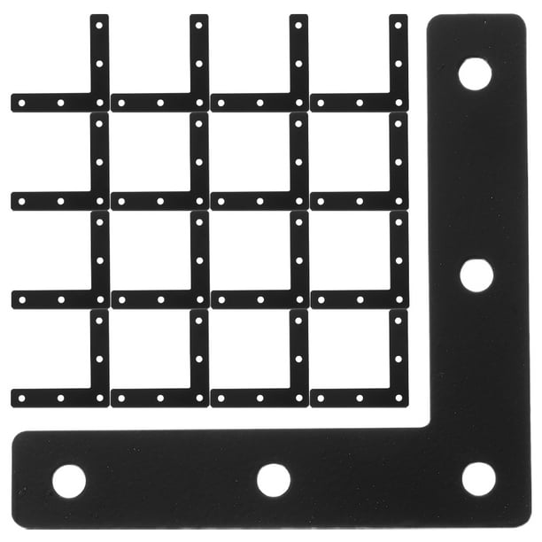 FELTECHELECTR 30 soportes de esquina en ángulo recto en forma de L, soportes planos para muebles
