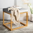 thumbnail image 2 of Safavieh Rowan Contemporary Modern Glam Square Ottoman, 2 of 8