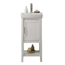 Indoor Home Decorative Bathroom, Washroom, Kitchen 18" White Sink Vanity