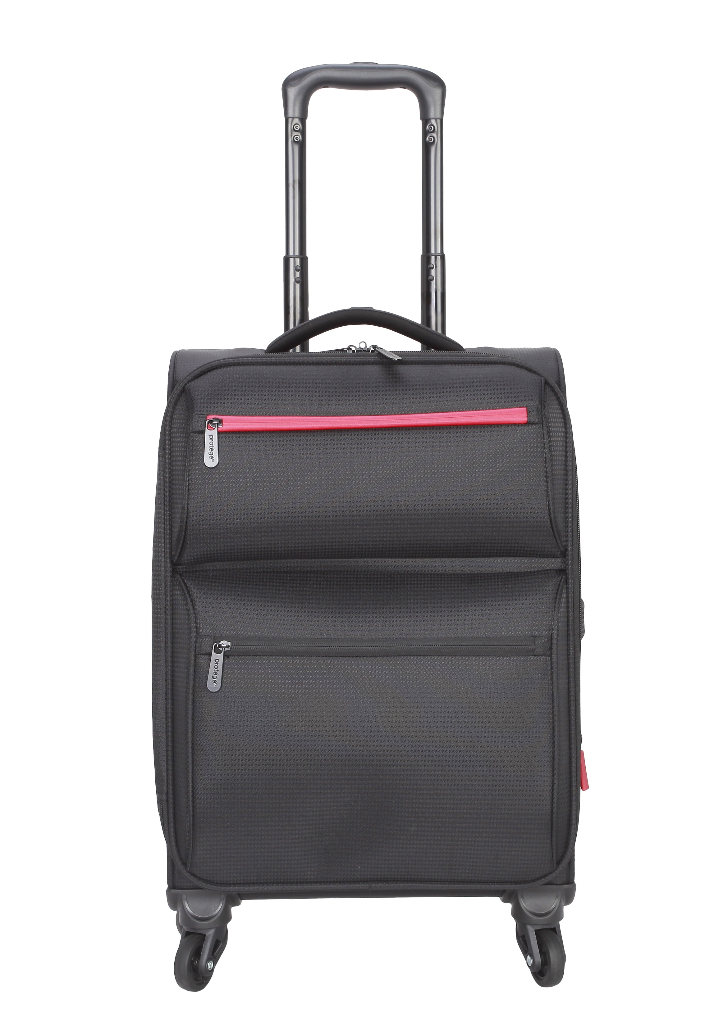 (2 pack) Protege Trulite 20 in Softside Carry-On Luggage, Black