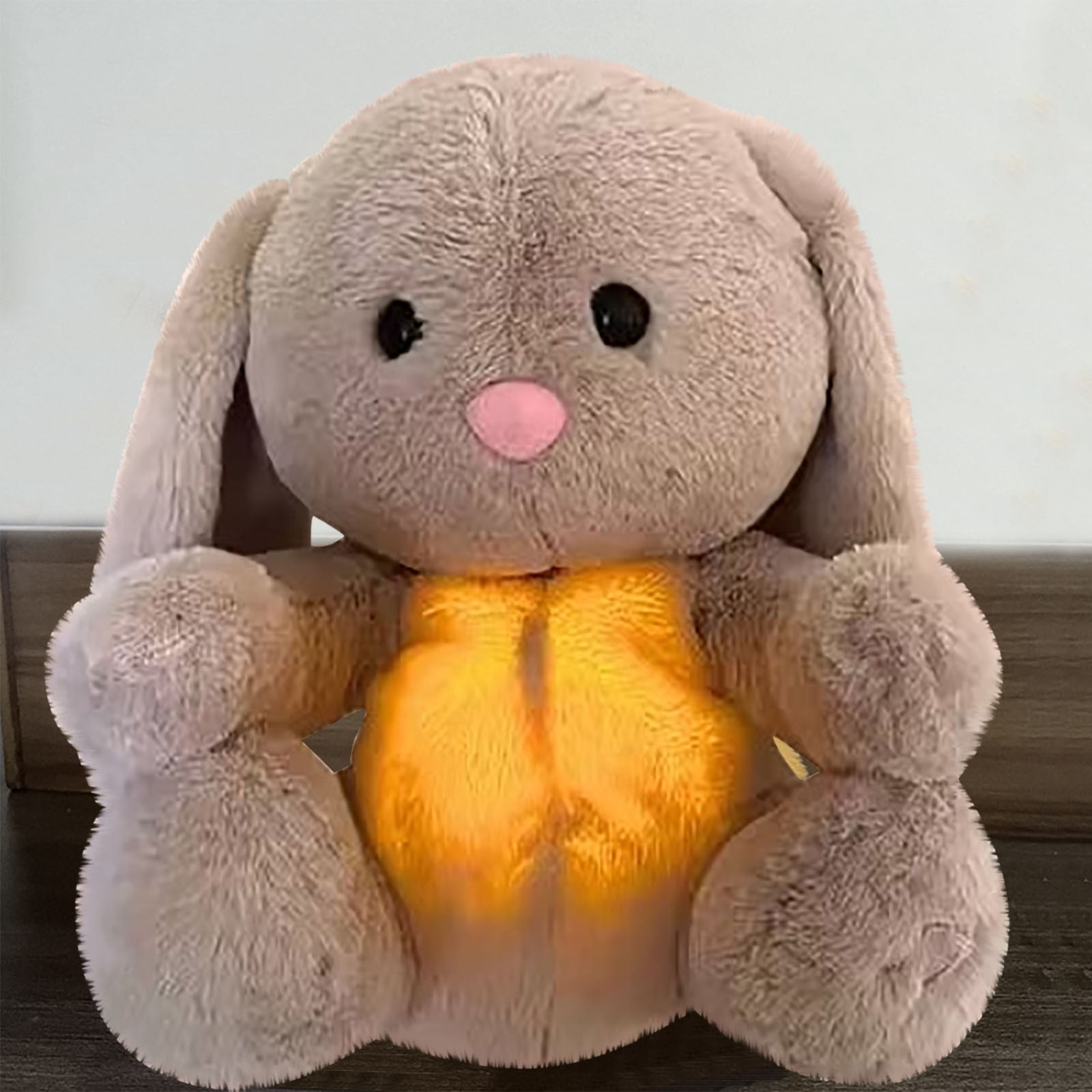 JSCDRPDWL Baby Soother Cry Activated Sensor Toys,Heartbeat Bunny for Babies,Plush Stuffed Animal for Newborn Infants Baby Toy Vibrating with Mom’s Heartbeat,Baby Shower Gifts for Girls and Boys