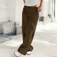 thumbnail image 2 of Aloohaidyvio Cargo Pants for Women High Elastic Waisted Casual Straight Leg Pants with Multi Pockets, 2 of 5