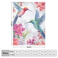 thumbnail image 4 of COMIO Pink Floral and Birds Throw Blanket - Flannel Fleece Blanket for Bed, Sofa, Camping - Soft and Durable White, 4 of 6