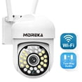 thumbnail image 1 of Cámara de Vigilancia IP Moreka JK-002 360° Wifi 2mp Visión Nocturna 1080P Contra Agua IP66, 1 of 7