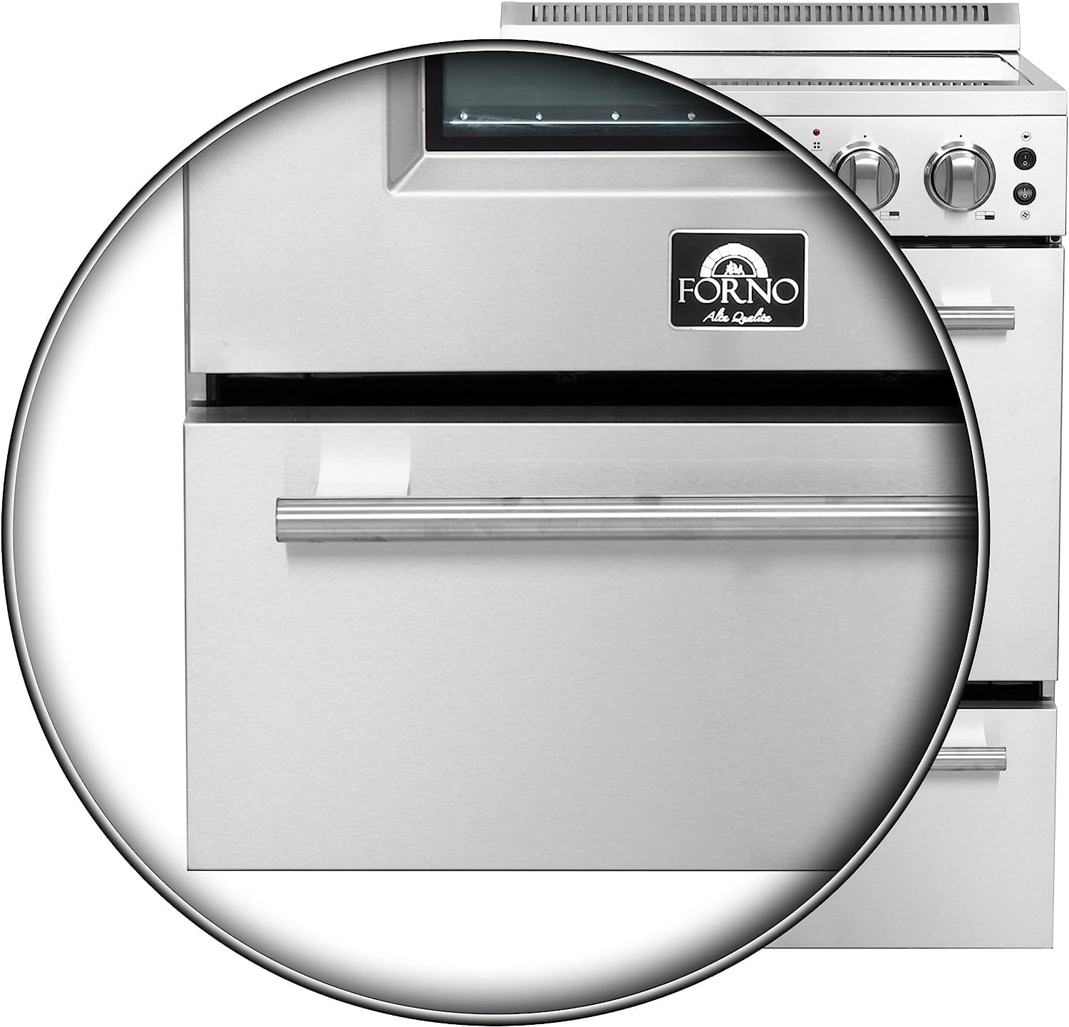Forno Loiano 24 Inch Freestanding Electric Range Stainless Steel with Storage Drawer