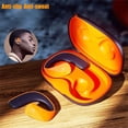 thumbnail image 3 of Bone Conduction Earphones 5.3 Earphones Bluetooth Wireless Sports Earbuds HiFi Stereo Waterproof Headphones,1 x Bone Conduction Earphones 1 x Charging Cable,Orange & Blue, 3 of 8