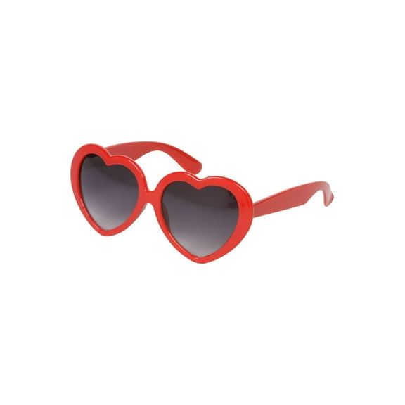 Gravity Shades Oversized Heart Shaped Sunglasses, Red