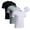 Black+Grey+White, variant on YUSHOW 3 Pack Men's Workout Shirts Mesh Athletic Quick Dry Active Tops, Size L