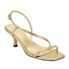 Marc Fisher Women's Gove Strappy Heeled Sandals, Gold Leather, 11