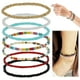 thumbnail image 2 of 7 pulseras de tobillo de cuentas multicapa de colores, pulseras de tobillo coloridas para mujer, pulsera de cuentas, cadena elástica para pies y manos, pulsera de tobillo para mujeres,, 2 of 7