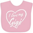 thumbnail image 3 of Inktastic I Love My Gigi in White Chalk Heart Boys or Girls Baby Bib, 3 of 4