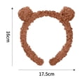 thumbnail image 3 of WHEANG Cute Animal Bear Ear Headbands for Women Trendy Soft Plush Bear Ears Non Slip Headbands Party Hair Accessories for Women Daily Makeup Shower Photo Prop Yellow, 3 of 5